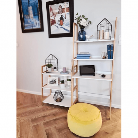 Etajeră cu 3 rafturi, alb/natural, KOEN TYP 1 [17]