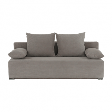 Canapea extensibila , cu lada depozitare , textil gri-maro , 195 cm [1]