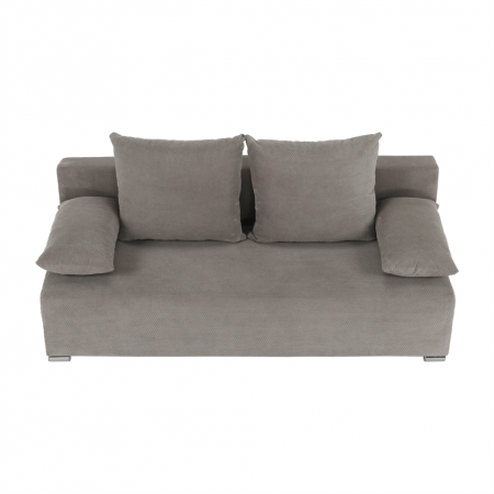 Canapea extensibila , cu lada depozitare , textil gri-maro , 195 cm [8]
