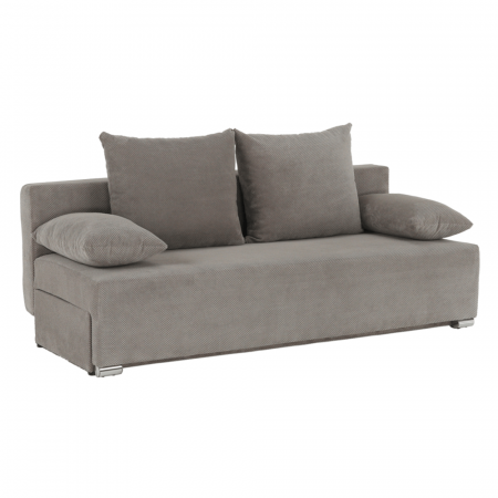 Canapea extensibila , cu lada depozitare , textil gri-maro , 195 cm [0]