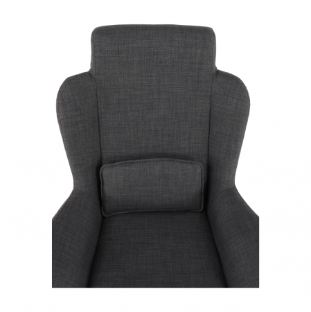 Fotoliu balansoar, material textil gri/lemn, HARPER [6]