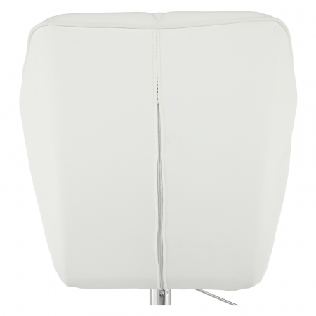 Fotoliu birou, baza metal cromat ,reglabil, pe rotile ,piele eco alba,Bortis [7]