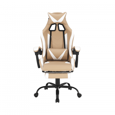 Fotoliu birou/gaming, negru/alb/bej, OZGE 2 NEW [11]