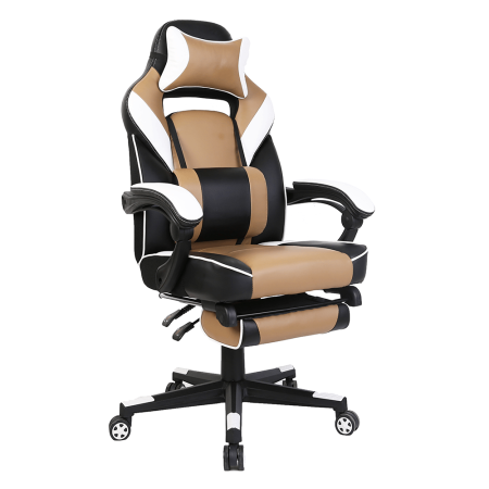 Mobilier Birou - Fotoliu birou/gaming, negru/alb/bej, OZGE