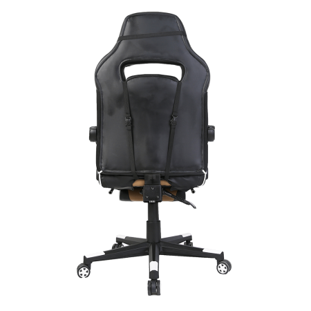 Fotoliu birou/gaming, negru/alb/bej, OZGE [3]