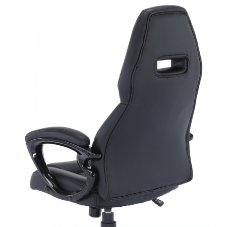 Fotoliu birou, piele eco neagră, HEVYR [6]