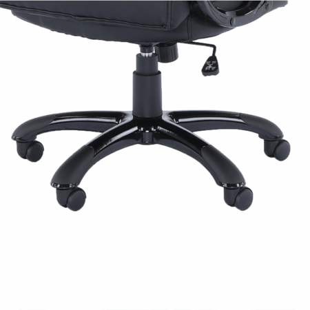 Fotoliu birou, piele eco neagră, HEVYR [4]