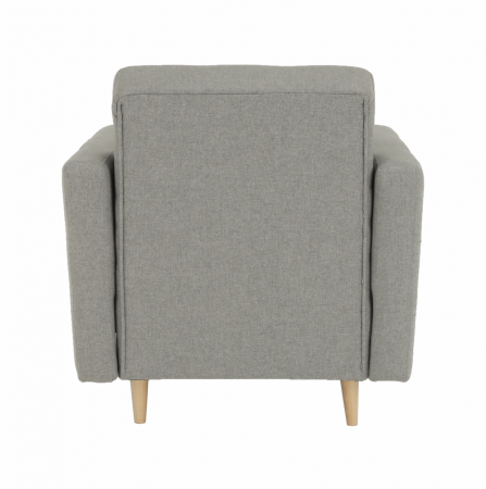Fotoliu complet tapiţat, material textil gri, AMEDIA [3]