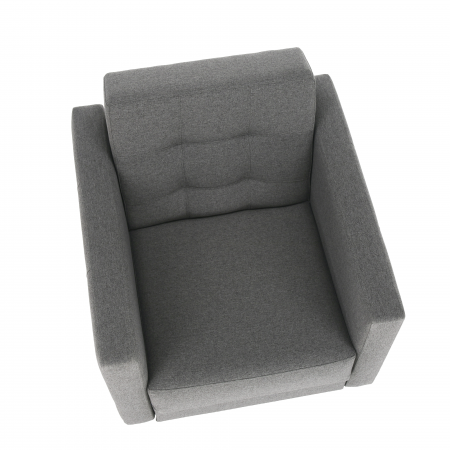 Fotoliu complet tapiţat, material textil gri închis, AMEDIA [11]