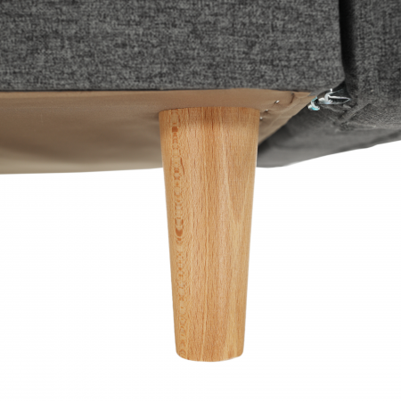 Fotoliu complet tapiţat, material textil gri închis, AMEDIA [7]