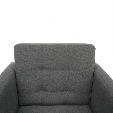 Fotoliu complet tapiţat, material textil gri închis, AMEDIA [4]