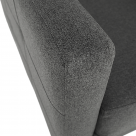 Fotoliu complet tapiţat, material textil gri închis, AMEDIA [6]