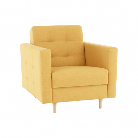 Fotolii balansoar/relaxante - Fotoliu complet tapiţat, material textil muştar, AMEDIA