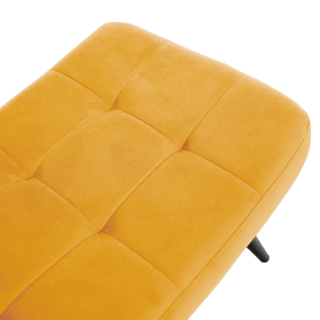 Fotoliu cu suport pentru picioare, galben ţesătură Velvet/negru, HABEN [11]