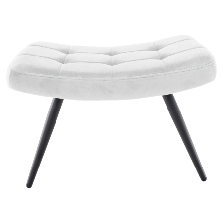 Fotoliu cu suport pentru picioare, gri deschis ţesătură Velvet/negru, HABEN [7]