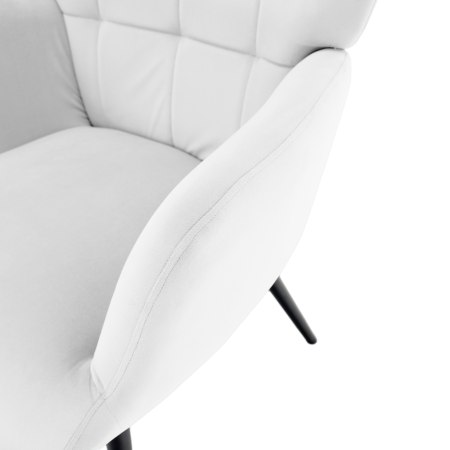 Fotoliu cu suport pentru picioare, gri deschis ţesătură Velvet/negru, HABEN [10]