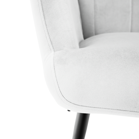 Fotoliu cu suport pentru picioare, gri deschis ţesătură Velvet/negru, HABEN [9]