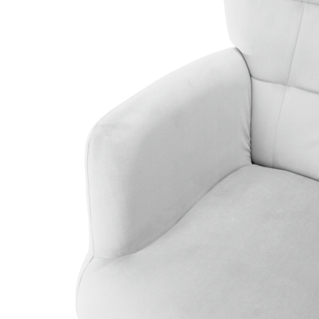 Fotoliu cu suport pentru picioare, gri deschis ţesătură Velvet/negru, HABEN [12]