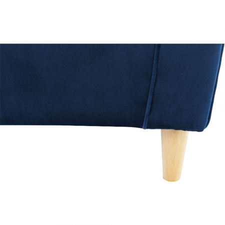 Fotolii balansoar/relaxante - Fotoliu cu taburet, material albastru, ASTRID