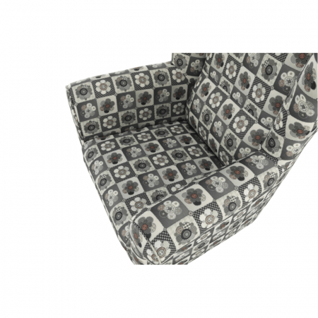 Fotoliu cu taburet, material textil în stilul patchwork N1, ASTRID [5]