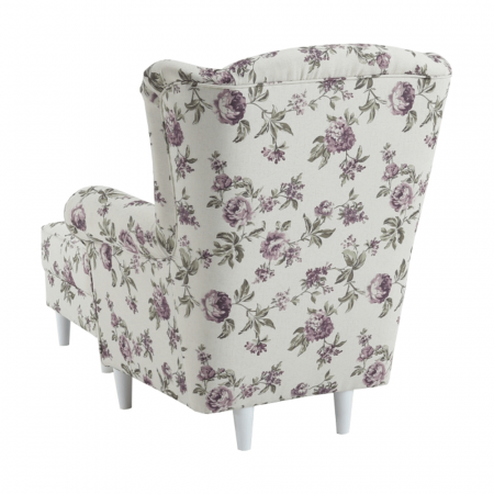 Fotoliu cu taburet, material textil rose 18, ASTRID [4]