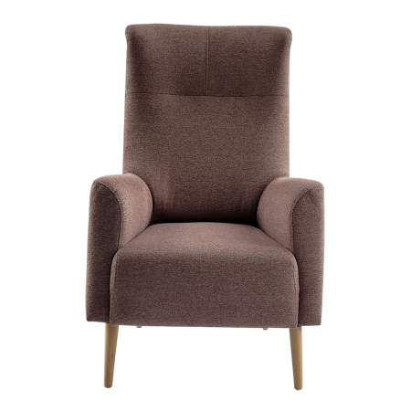 Fotoliu cu urechi, roz antic/ fag, SAMY [2]