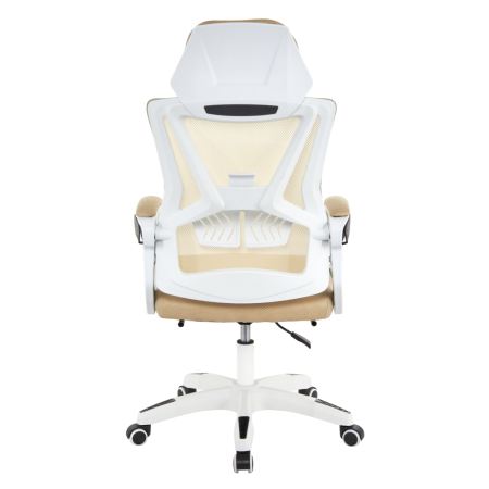 Fotoliu de birou, bej/alb, portanţă 150 kg, MALVIN [7]