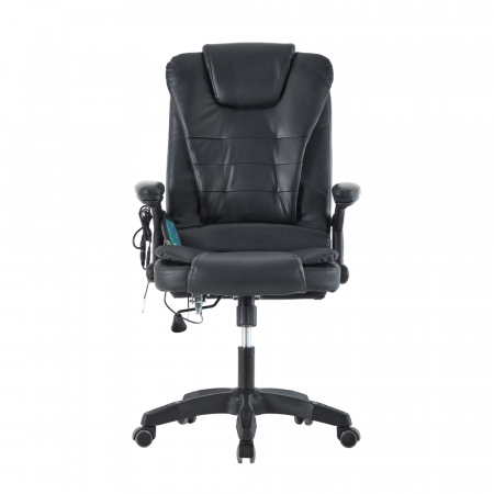 Fotoliu de birou cu funcţie de masaj, negru, TYLER NEW [3]