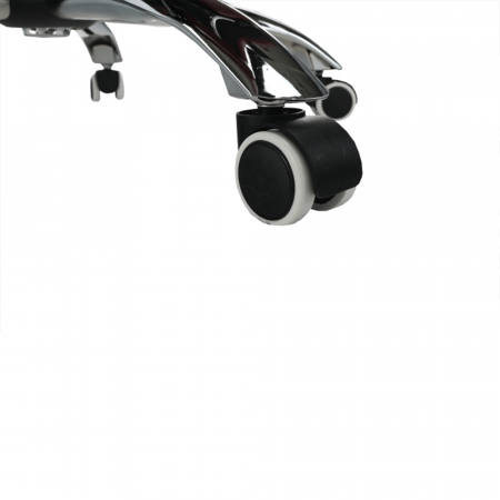 Fotoliu de birou cu suport pentru picioare, piele ecologică bordo, DRAKE [2]