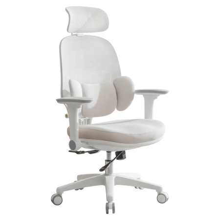 Toate Produsele - Fotoliu de birou, gri/alb, ABRAMO