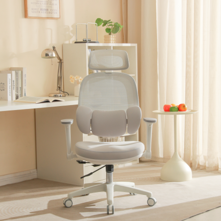 Fotoliu de birou, gri/alb, ABRAMO [11]