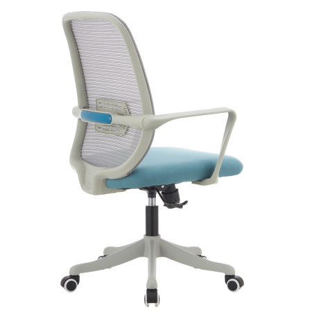 Fotoliu de birou, gri/albastru, DERVIN [3]