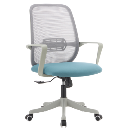 Toate Produsele - Fotoliu de birou, gri/albastru, DERVIN