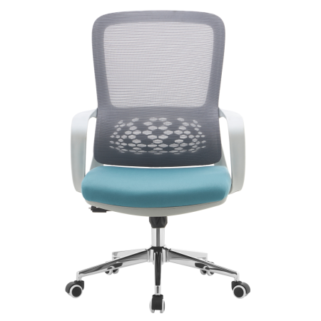 Fotoliu de birou, gri/albastru, FOSTER TYP 2 [2]