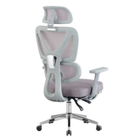 Fotoliu de birou, gri/crom, DEMOS [3]