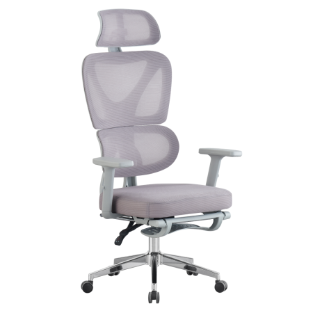 Toate Produsele - Fotoliu de birou, gri/crom, DEMOS