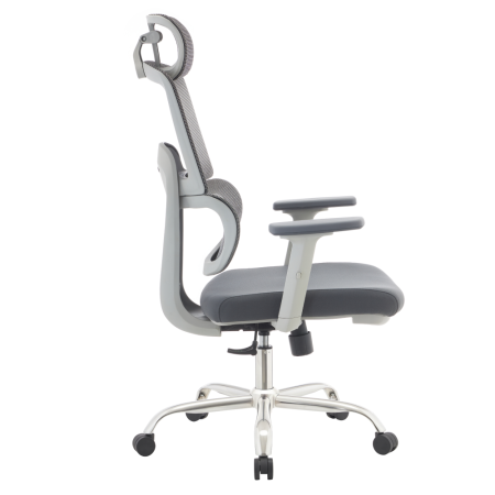 Fotoliu de birou, gri/crom, portanţă 150 kg, BYRON [4]