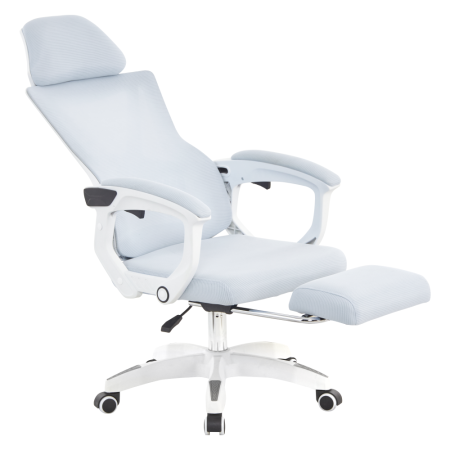 Fotoliu de birou, gri deschis/alb, portanţă 150 kg, MALVIN [8]