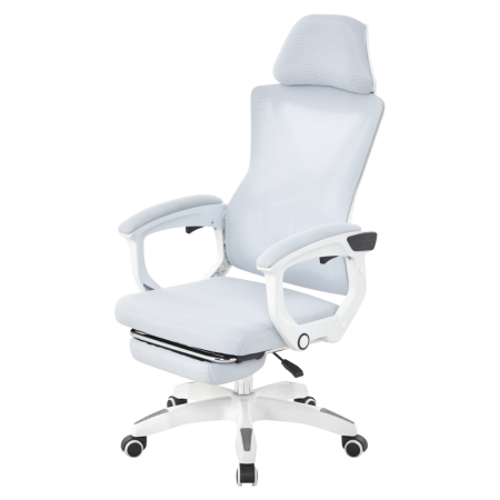 Fotoliu de birou, gri deschis/alb, portanţă 150 kg, MALVIN [3]