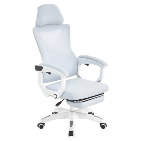 Fotoliu de birou, gri deschis/alb, portanţă 150 kg, MALVIN [9]