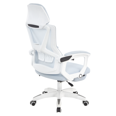 Fotoliu de birou, gri deschis/alb, portanţă 150 kg, MALVIN [5]