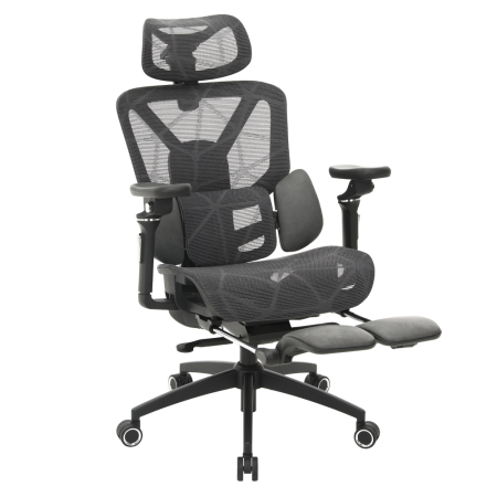 Fotoliu de birou, gri închis/negru, VILMER [11]