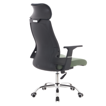 Fotoliu de birou, gri închis/verde/crom, portanţă 150 kg, HOLGER [5]