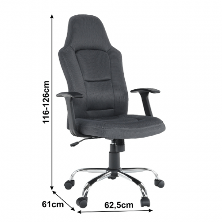 Fotoliu de birou, gri, VAN [6]