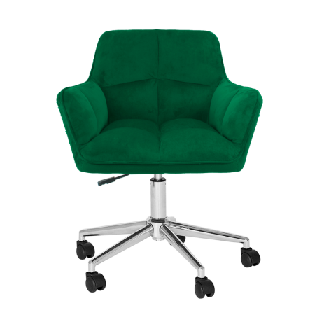 Fotoliu de birou, material catifea smarald/crom, HAGRID NEW [1]