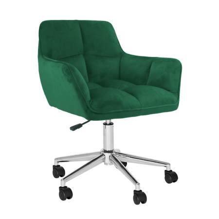 Mobilier Birou - Fotoliu de birou, material catifea smarald/crom, HAGRID NEW