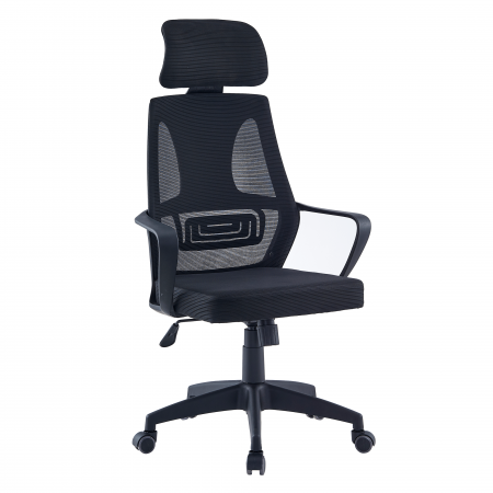 Scaune Birou - Fotoliu de birou, material negru, TAXIS NEW