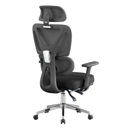 Fotoliu de birou, negru/crom, DEMOS [3]