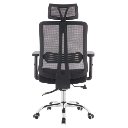 Fotoliu de birou, negru/crom, portanţă 150 kg, DUVAL [6]