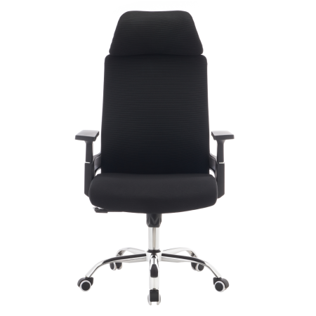 Fotoliu de birou, negru/crom, portanţă 150 kg, HOLGER [2]